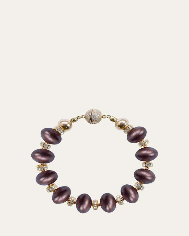 Mika Chocolate Cherry Bracelet, 8.5"L